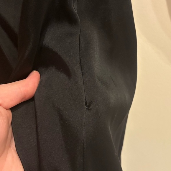 A.L.C. Black Cutout Satin-Crepe Maxi Dress size 4 - Picture 10 of 10